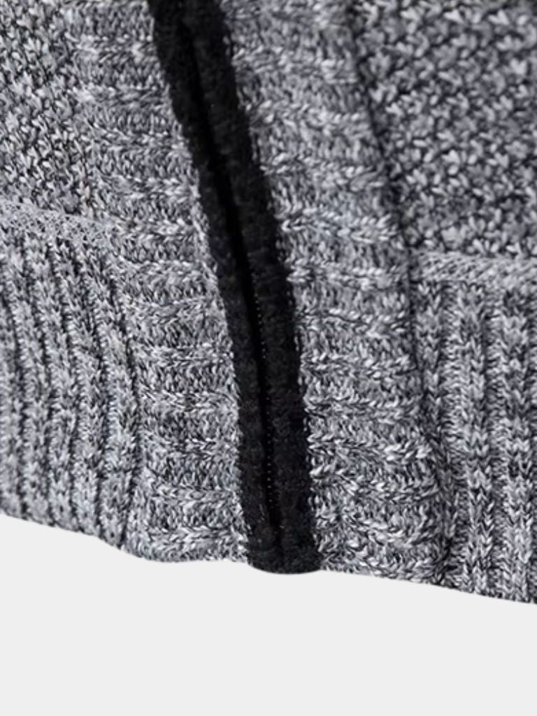 Men’s Knit Sweater – Elegant Full Zip Casual Everyday Knitwear