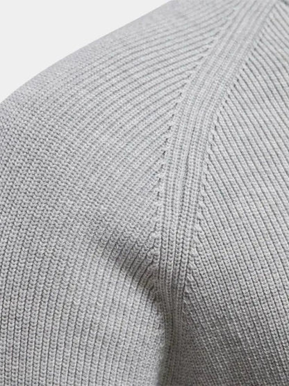 Men’s Knit Sweater – Elegant Quarter Zip Casual Everyday Knitwear