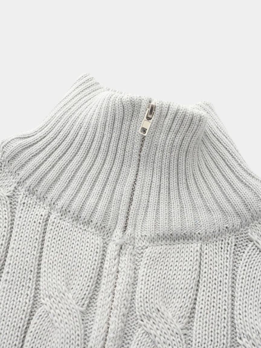 Men’s Knit Sweater – Essential Half Zip Casual Everyday Knitwear